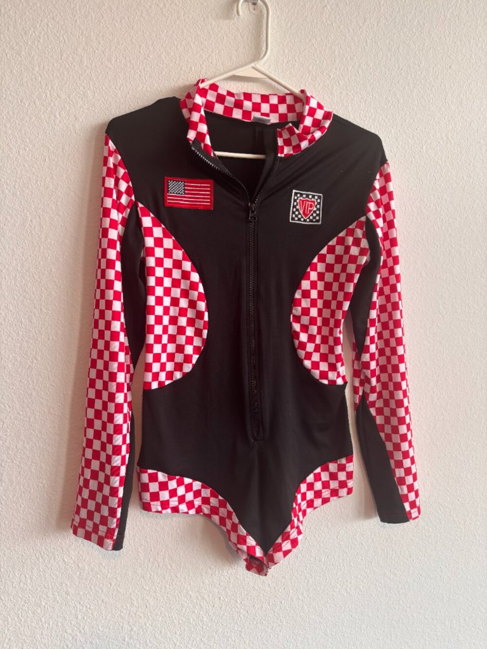 Race Car Driver Halloween Costume Bodysuit Size M
